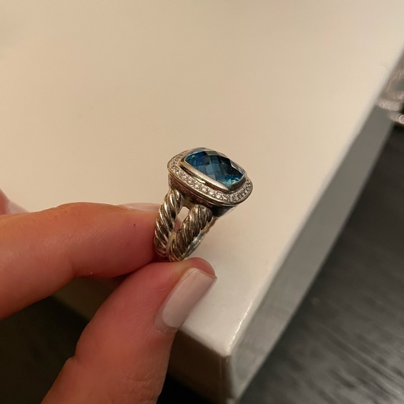 David Yurman Albion Ring Blue Topaz - Picture 3 of 6